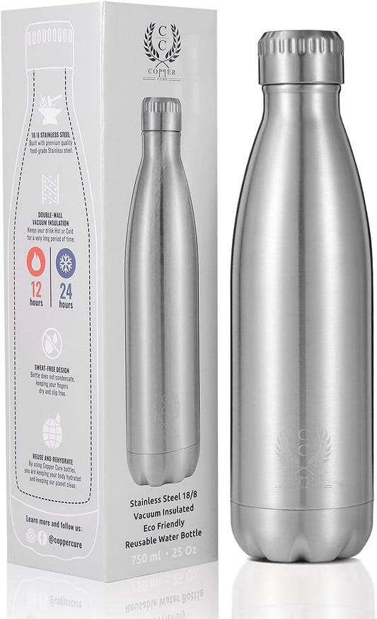 Water Bottle Stainless Steel Vacuum Insulated Double Walled, Vacuum-Insulated Thermos 750 ML