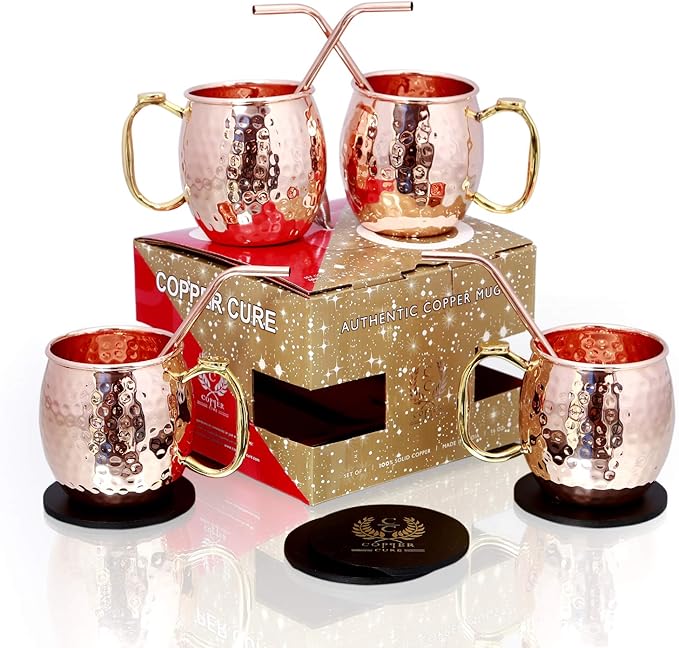 Copper Mugs Set of 4