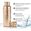 Copper Water Bottle with Jute Bag - 34 Oz Extra Large, Pure Copper Vessel for Drinking - Drink More Water - Copper Bottle for Health Benefits, Home, Office, Sports and Gifting