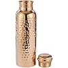 Copper Water Bottle with Jute Bag - 34 Oz Extra Large, Pure Copper Vessel for Drinking - Drink More Water - Copper Bottle for Health Benefits, Home, Office, Sports and Gifting