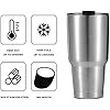 Stainless Steel Vacuum Insulated Tumbler 30 Oz, Water Glass, Coffee Cup, Double Wall Tumbler Travel Mug w/Lid & Straws, keeps the Drinks Cold or Hot for Hours