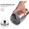 Stainless Steel Vacuum Insulated Tumbler 30 Oz, Water Glass, Coffee Cup, Double Wall Tumbler Travel Mug w/Lid & Straws, keeps the Drinks Cold or Hot for Hours