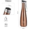 Stainless Steel Vacuum Insulated 25 Oz Bottle, Flask Sports Water Bottle, Thermos Bottle, Double Walled Insulation that keeps the drink Cold or Hot up to 24 hours