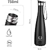 Stainless Steel Vacuum Insulated 25 Oz Bottle, Flask Sports Water Bottle, Thermos Bottle, Double Walled Insulation that keeps the drink Cold or Hot up to 24 hours